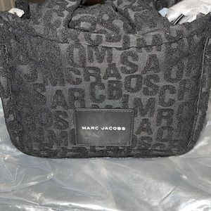 Marc Jacobs small tote terry cloth material colors, black brand new with tags